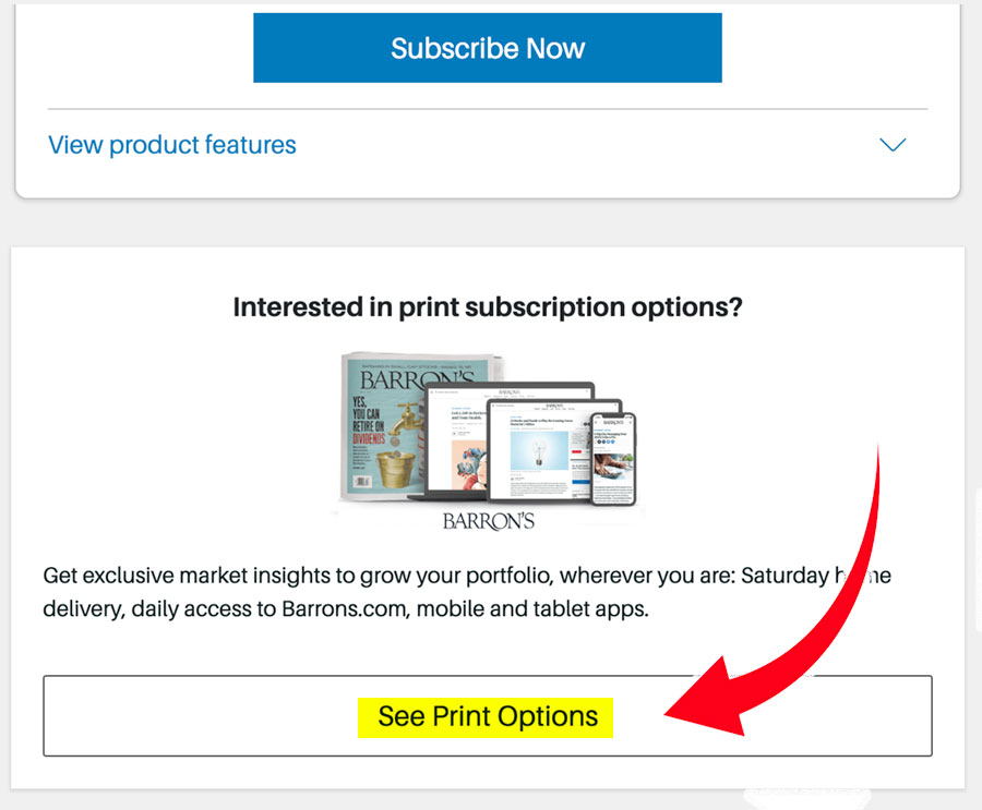 barrons print subscribe deal