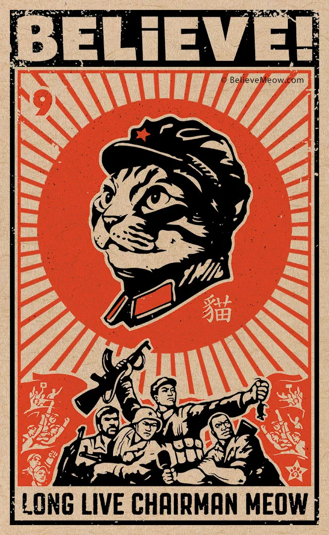 believe long live chairman meow poster