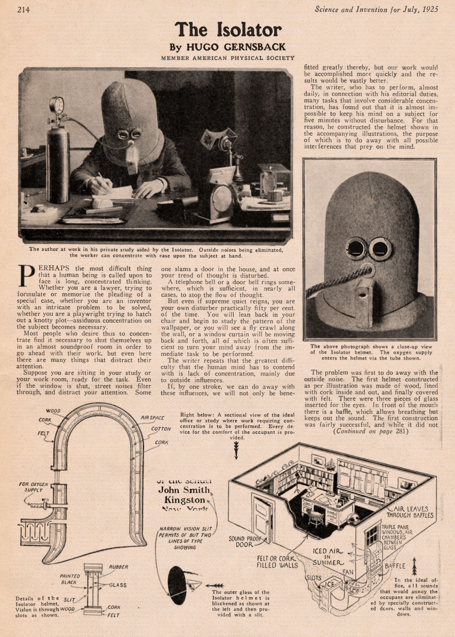 the isolator gernsback science invention